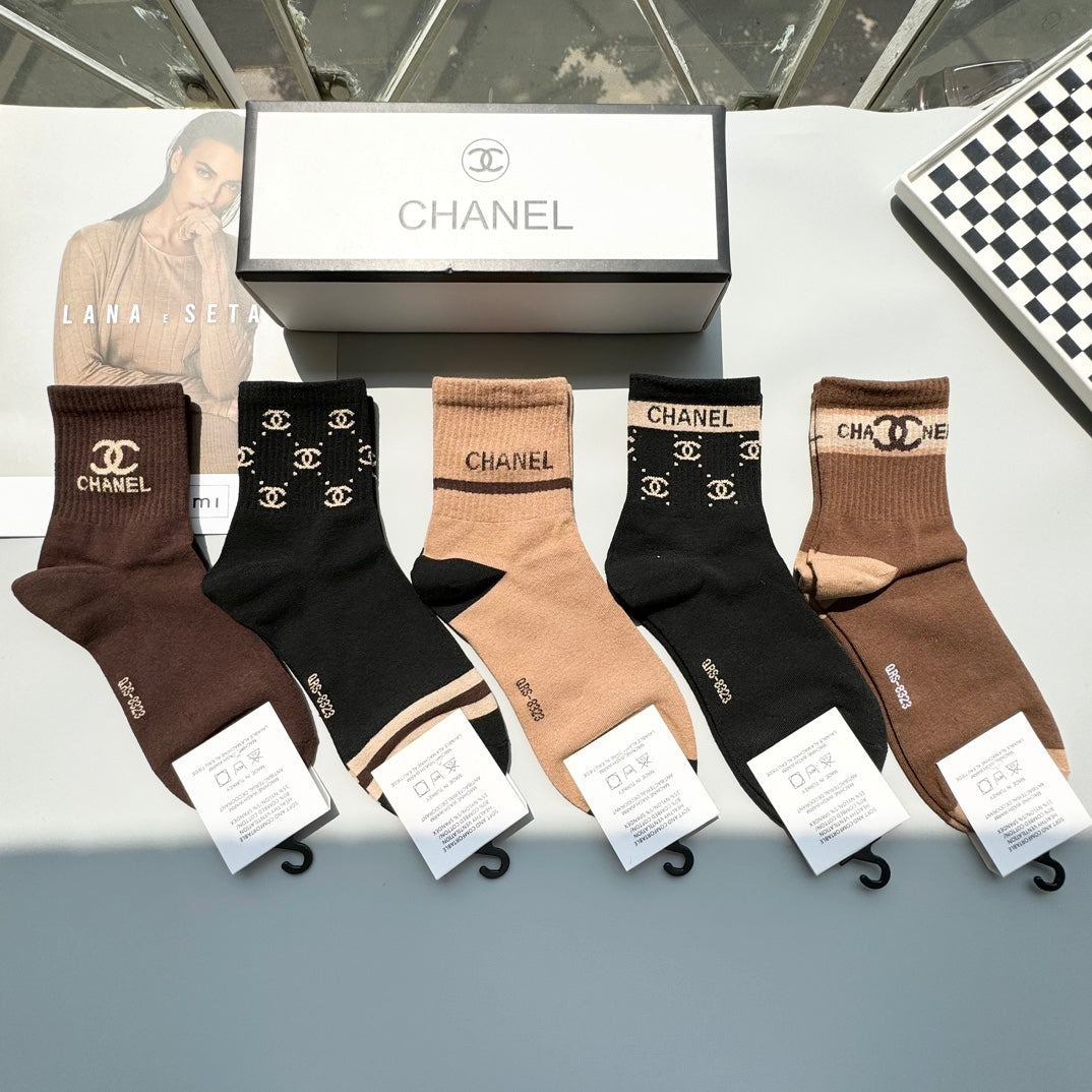 CHANEL LOW-CUT SOCKS 409458 ( 1 BOX )