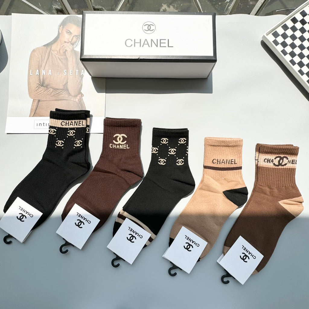 CHANEL LOW-CUT SOCKS 409458 ( 1 BOX )
