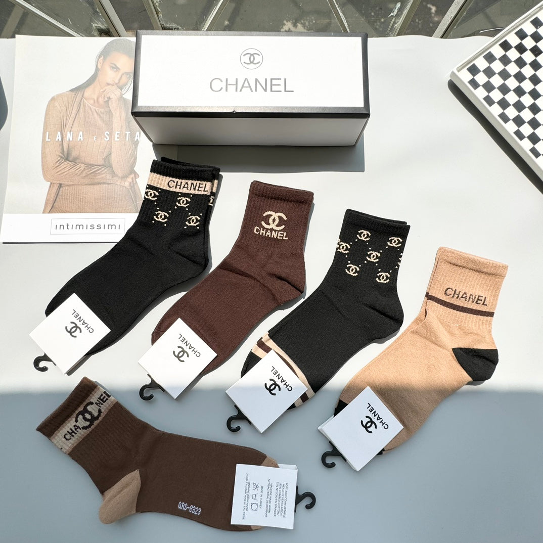 CHANEL LOW-CUT SOCKS 409458 ( 1 BOX )