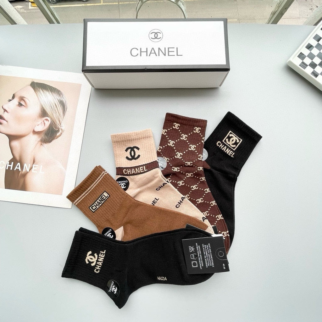 CHANEL LOW-CUT SOCKS 409493 ( 1 BOX )