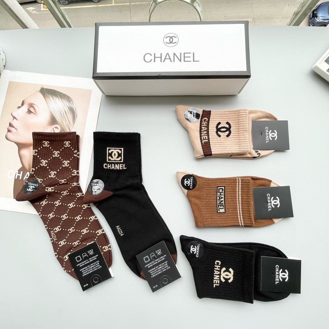 CHANEL LOW-CUT SOCKS 409493 ( 1 BOX )