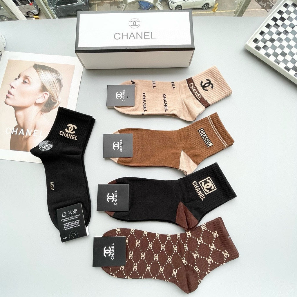 CHANEL LOW-CUT SOCKS 409493 ( 1 BOX )