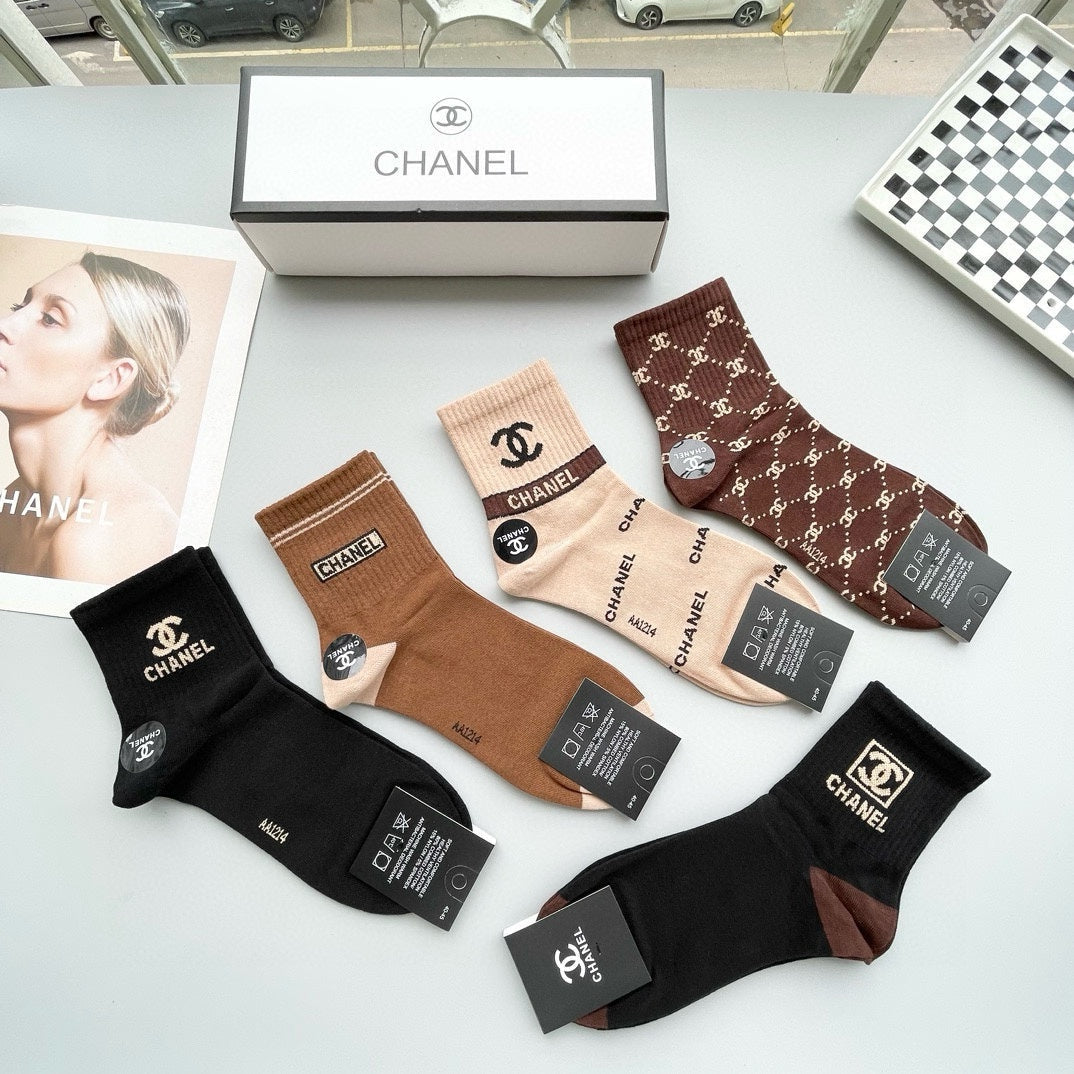 CHANEL LOW-CUT SOCKS 409493 ( 1 BOX )