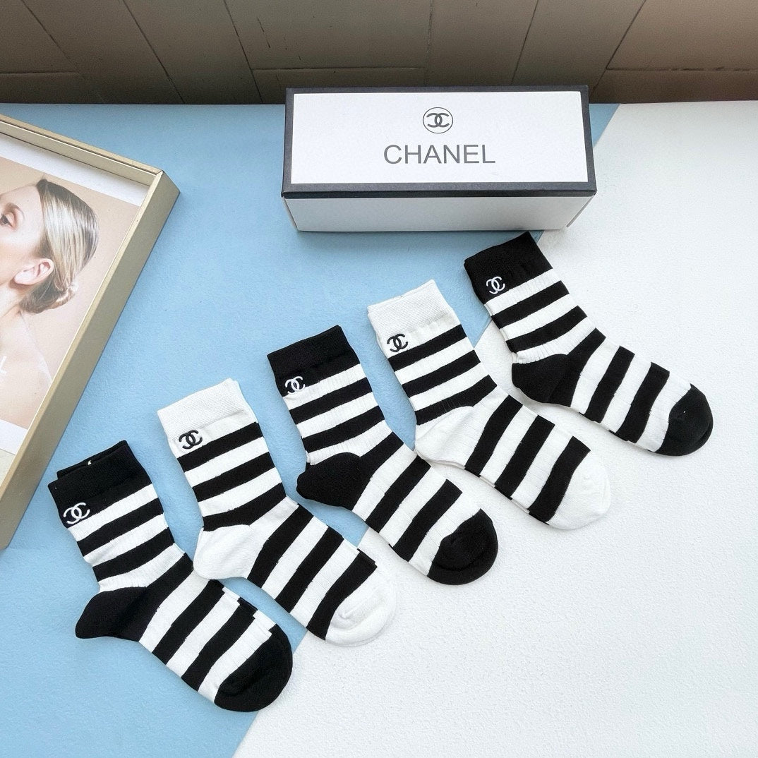CHANEL LOW-CUT SOCKS 416017 ( 1 BOX )