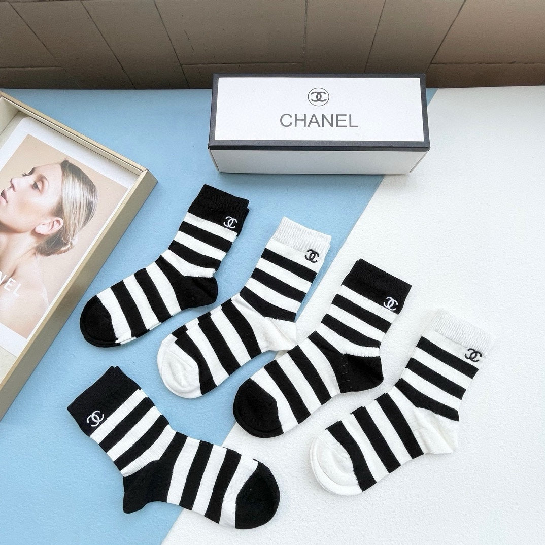 CHANEL LOW-CUT SOCKS 416017 ( 1 BOX )