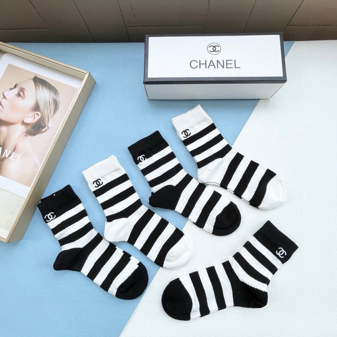 CHANEL LOW-CUT SOCKS 416017 ( 1 BOX )