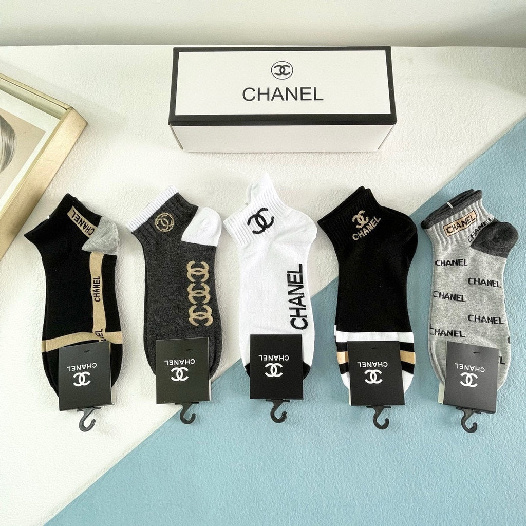 CHANEL LOW-CUT SOCKS 416035 ( 1 BOX )
