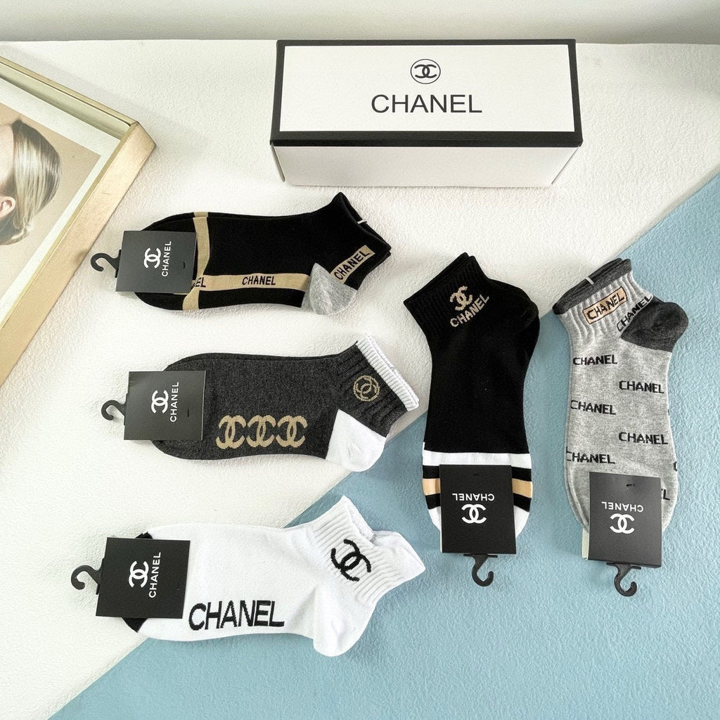 CHANEL LOW-CUT SOCKS 416035 ( 1 BOX )