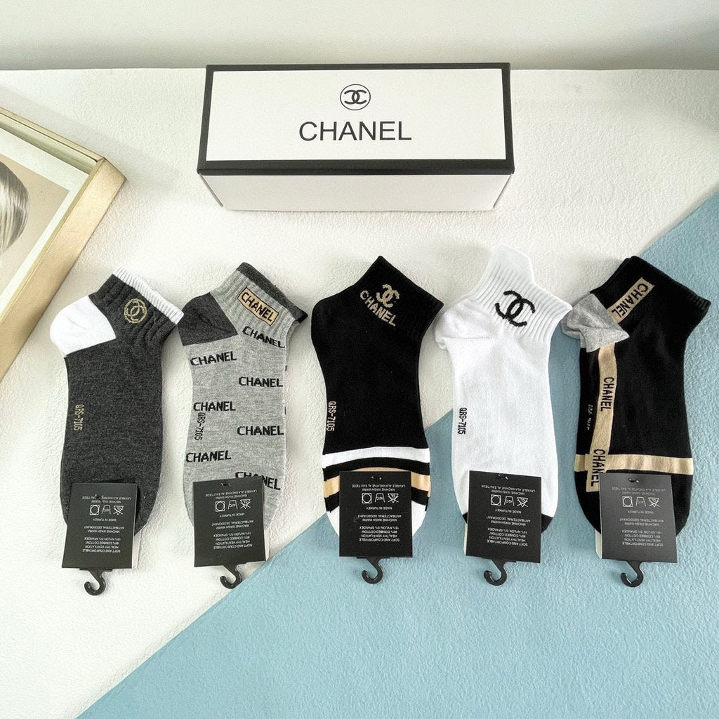 CHANEL LOW-CUT SOCKS 416035 ( 1 BOX )