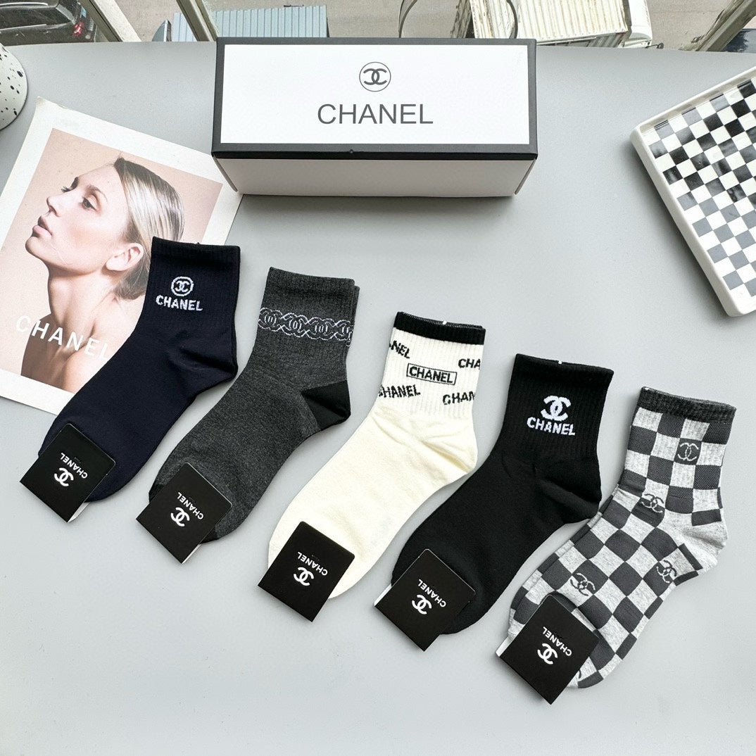 CHANEL LOW-CUT SOCKS 416046 ( 1 BOX )
