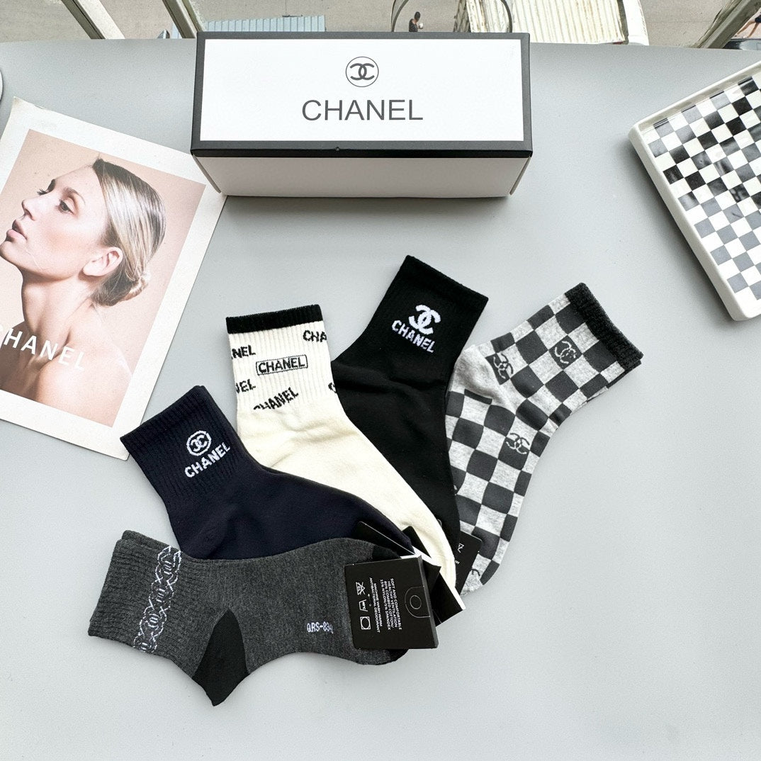 CHANEL LOW-CUT SOCKS 416046 ( 1 BOX )