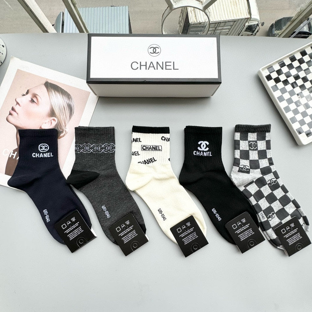 CHANEL LOW-CUT SOCKS 416046 ( 1 BOX )