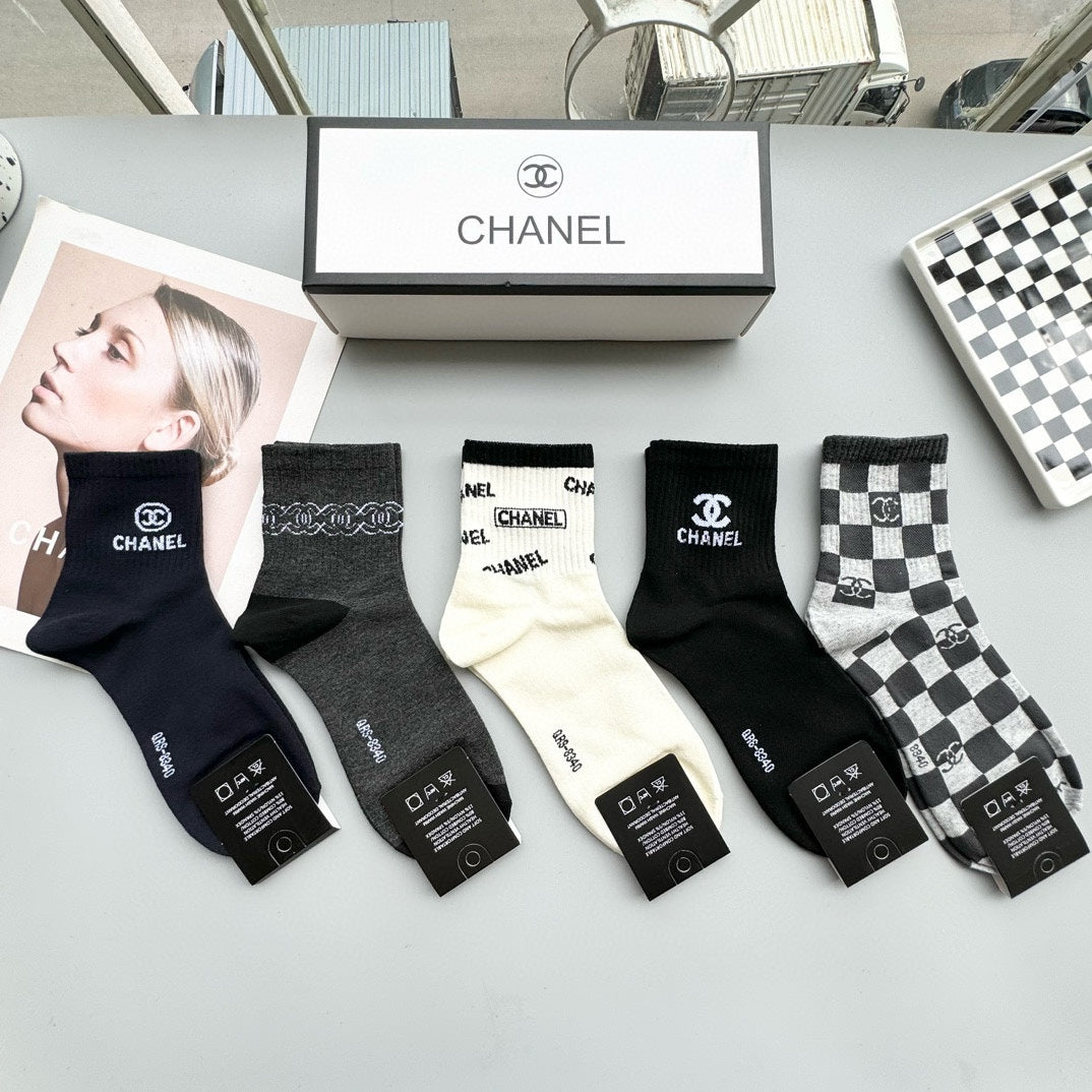 CHANEL LOW-CUT SOCKS 416046 ( 1 BOX )