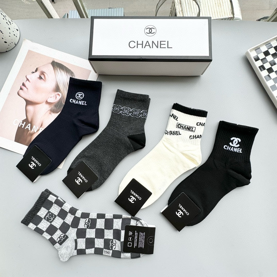 CHANEL LOW-CUT SOCKS 416046 ( 1 BOX )