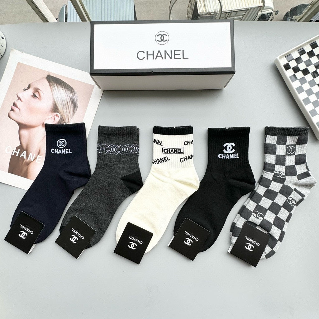CHANEL LOW-CUT SOCKS 416046 ( 1 BOX )