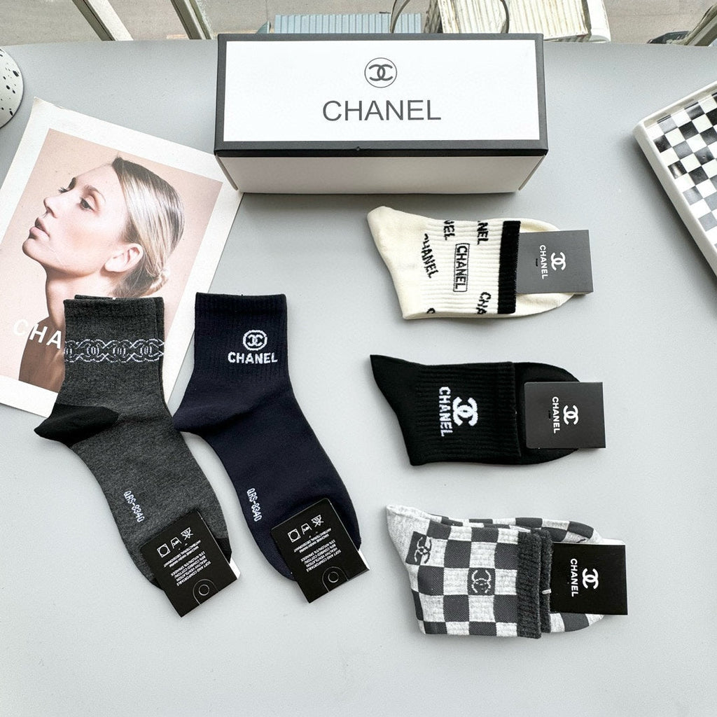 CHANEL LOW-CUT SOCKS 416046 ( 1 BOX )