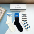CHANEL CREW SOCKS 417396 ( 1 BOX )