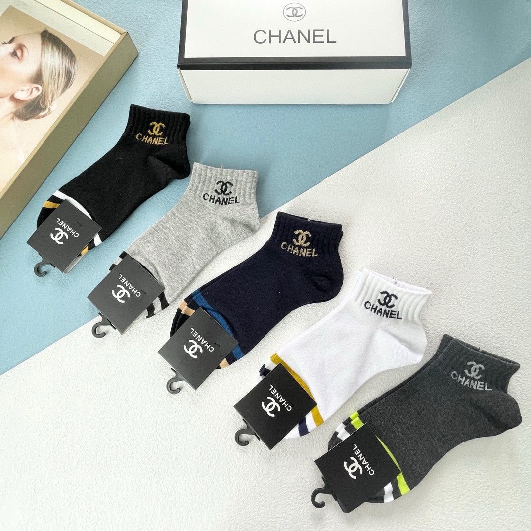 CHANEL LOW-CUT SOCKS 417401 ( 1 BOX )