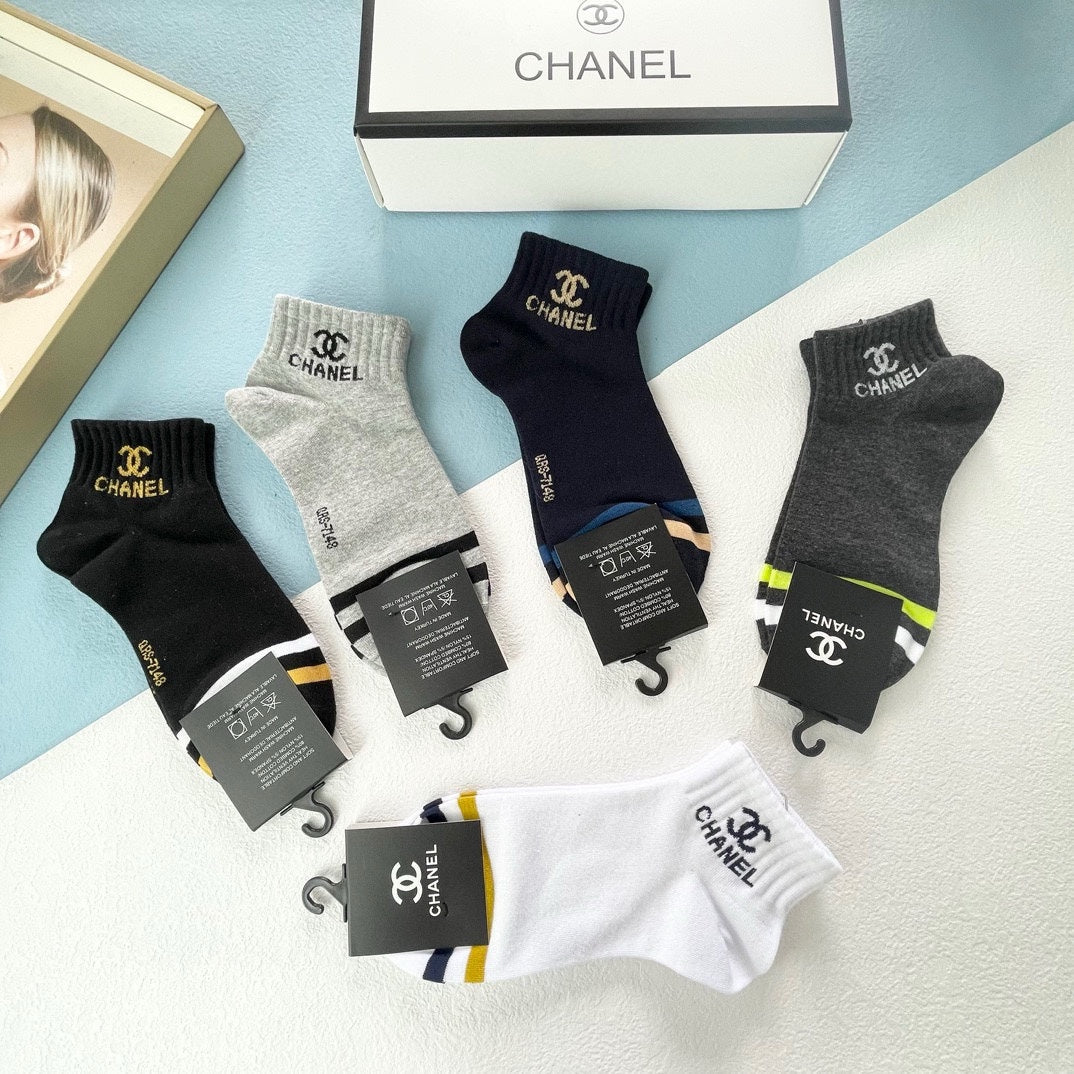 CHANEL LOW-CUT SOCKS 417401 ( 1 BOX )
