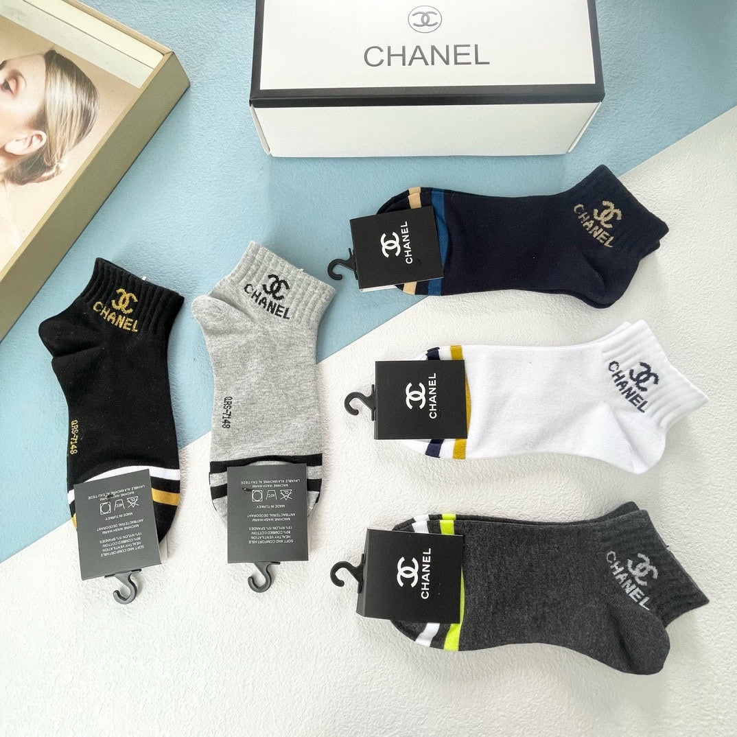 CHANEL LOW-CUT SOCKS 417401 ( 1 BOX )