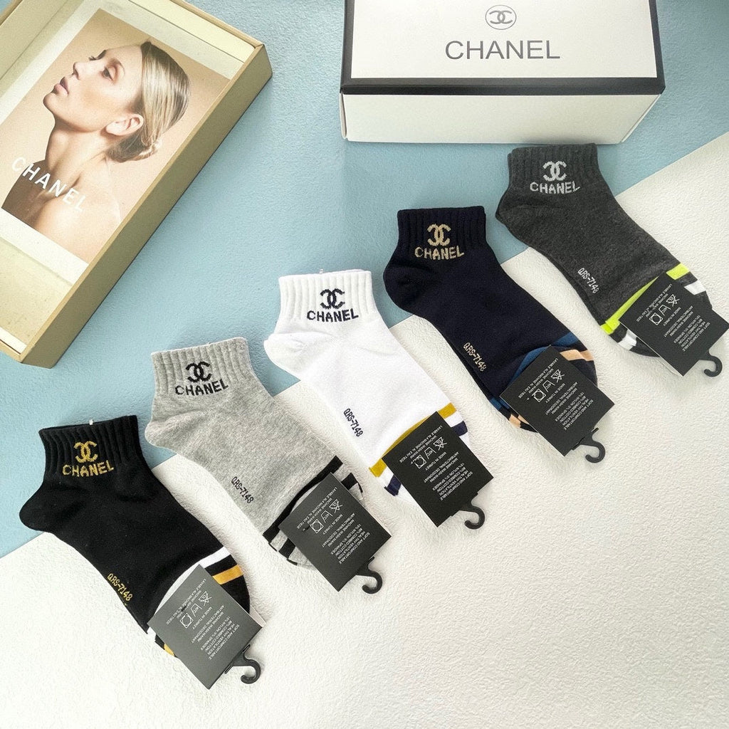 CHANEL LOW-CUT SOCKS 417401 ( 1 BOX )