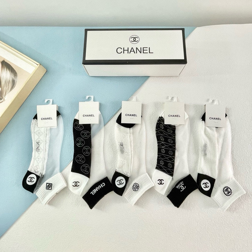 CHANEL LOW-CUT SOCKS 417405 ( 1 BOX )