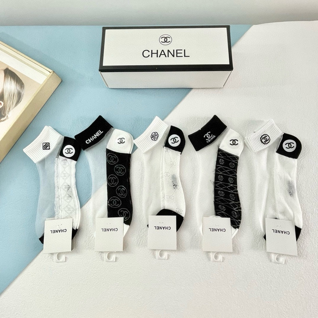 CHANEL LOW-CUT SOCKS 417405 ( 1 BOX )