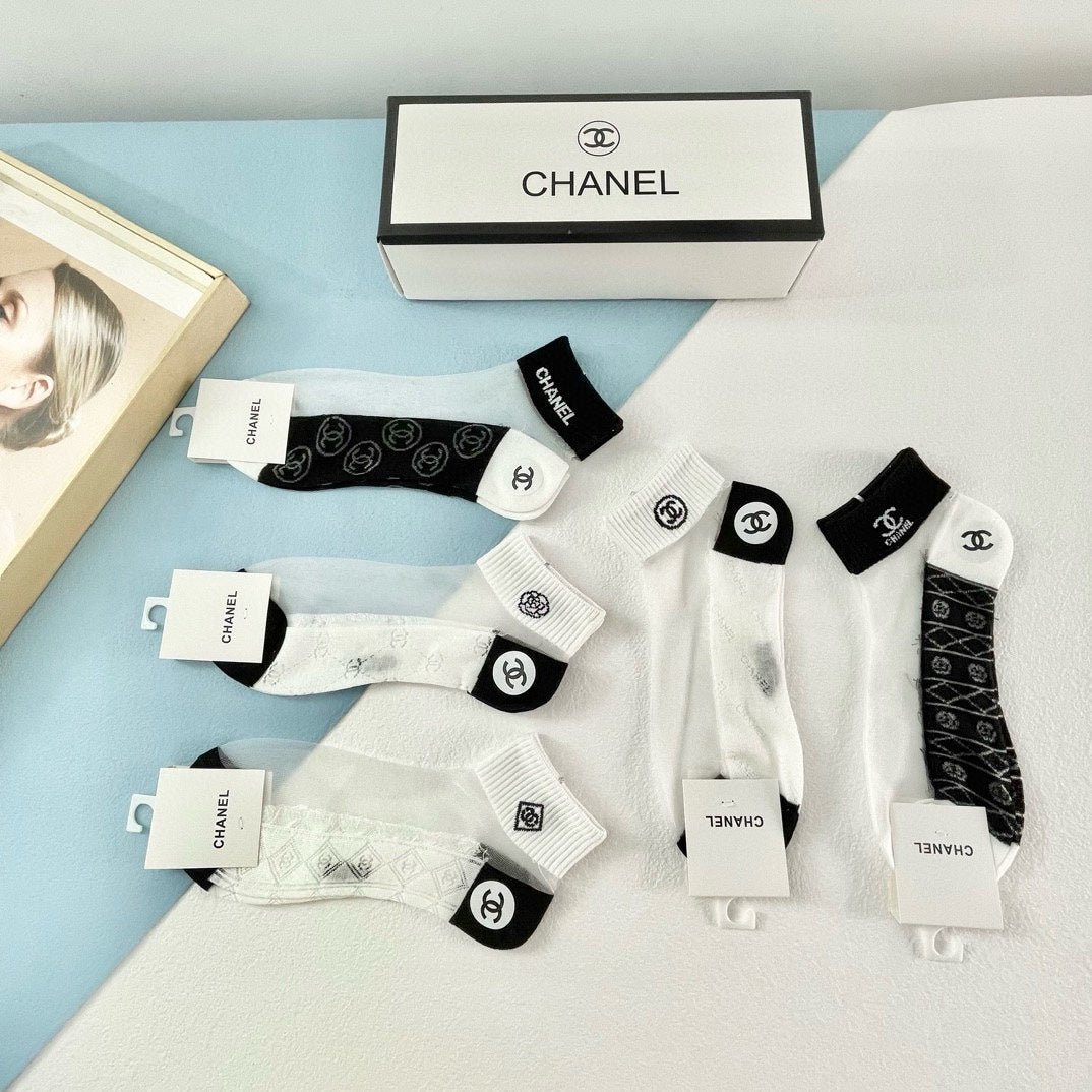 CHANEL LOW-CUT SOCKS 417405 ( 1 BOX )