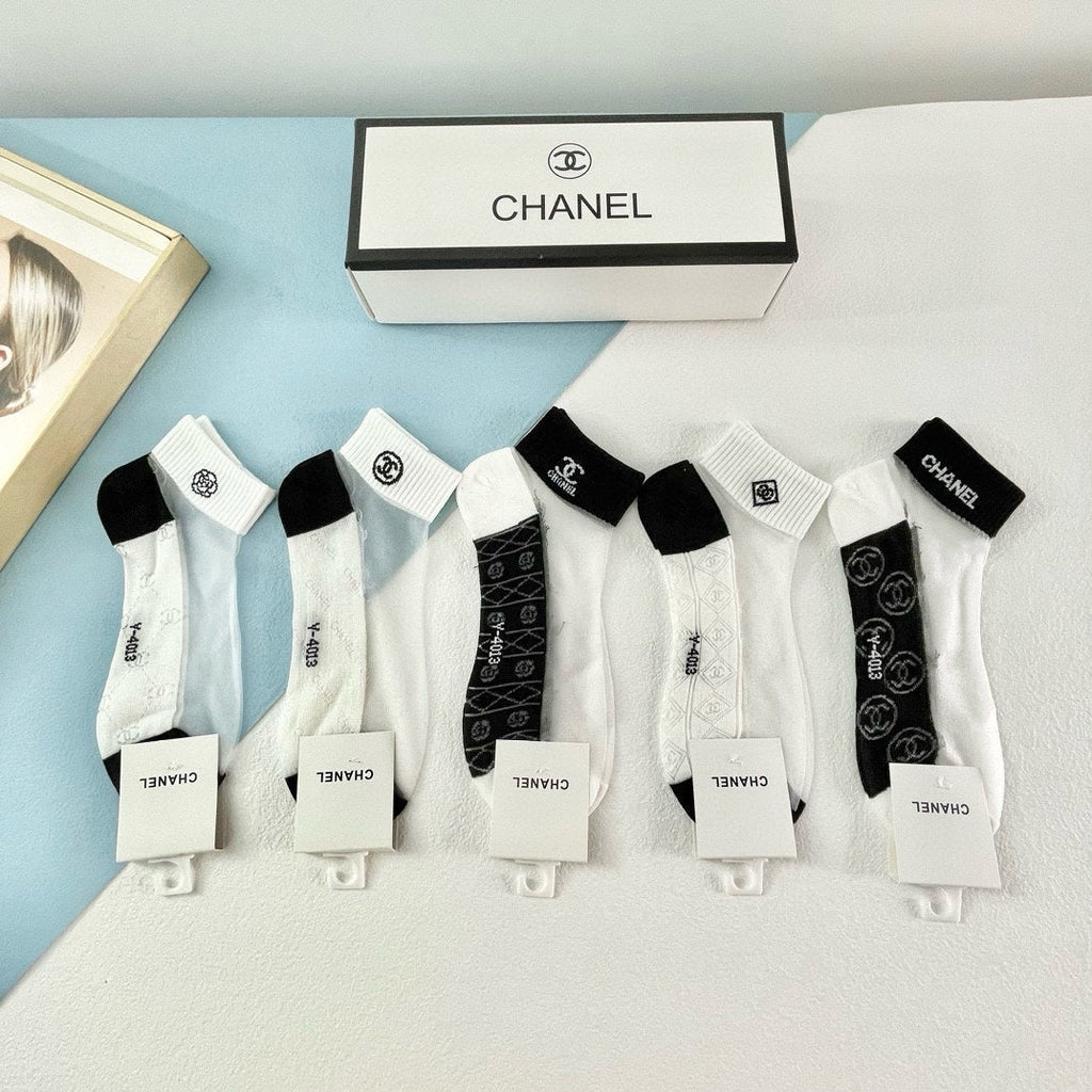 CHANEL LOW-CUT SOCKS 417405 ( 1 BOX )