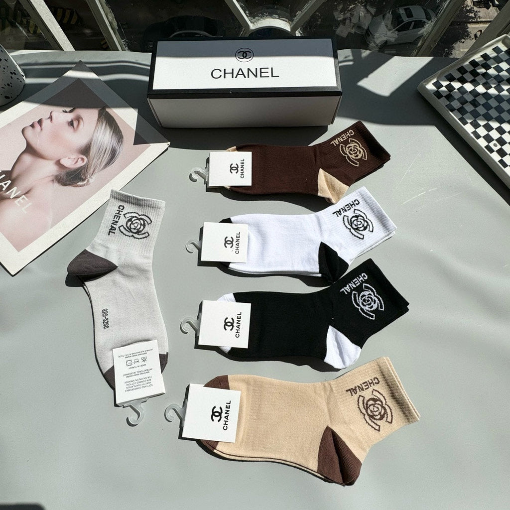 CHANEL LOW-CUT SOCKS 417417 ( 1 BOX )