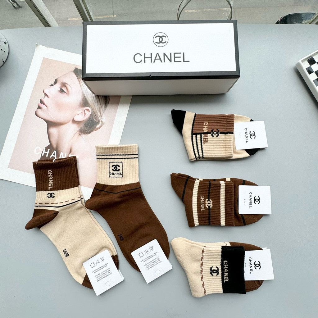 CHANEL LOW-CUT SOCKS 423898 (1 BOX)