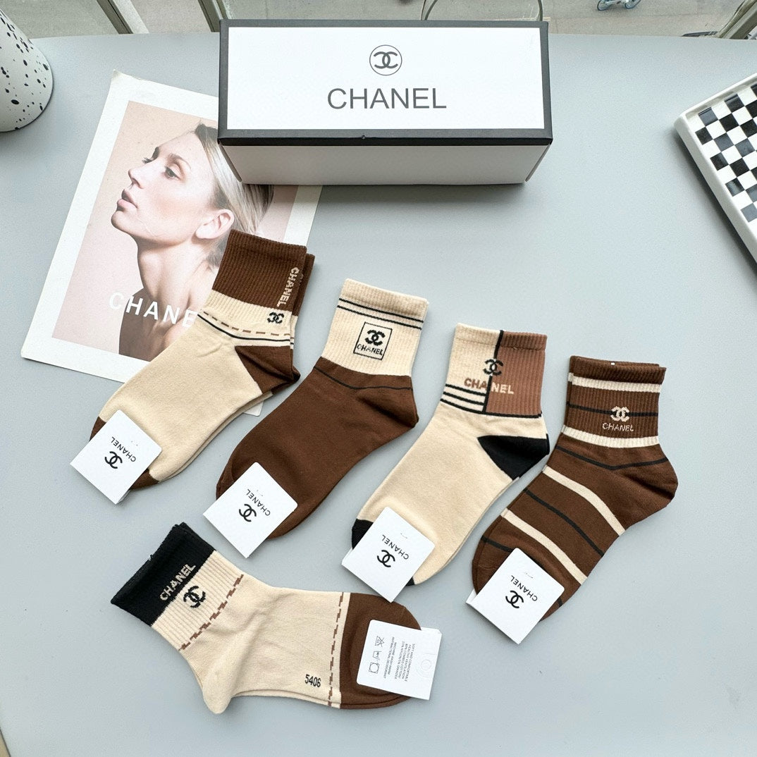 CHANEL LOW-CUT SOCKS 423898 (1 BOX)