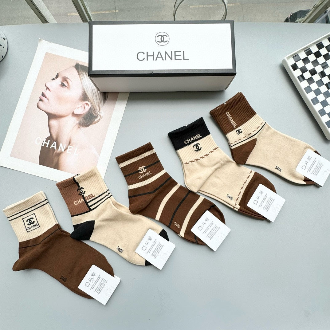 CHANEL LOW-CUT SOCKS 423898 (1 BOX)
