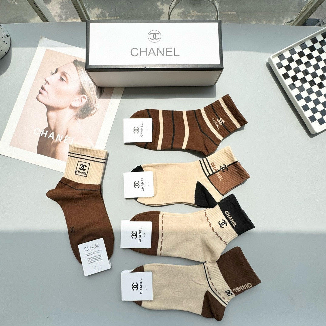 CHANEL LOW-CUT SOCKS 423898 (1 BOX)