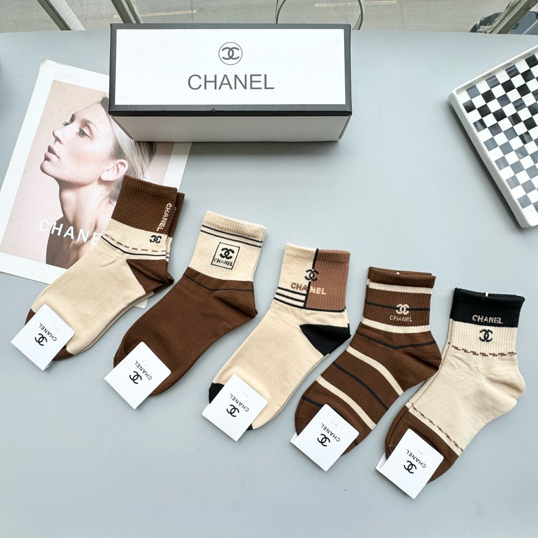 CHANEL LOW-CUT SOCKS 423898 (1 BOX)
