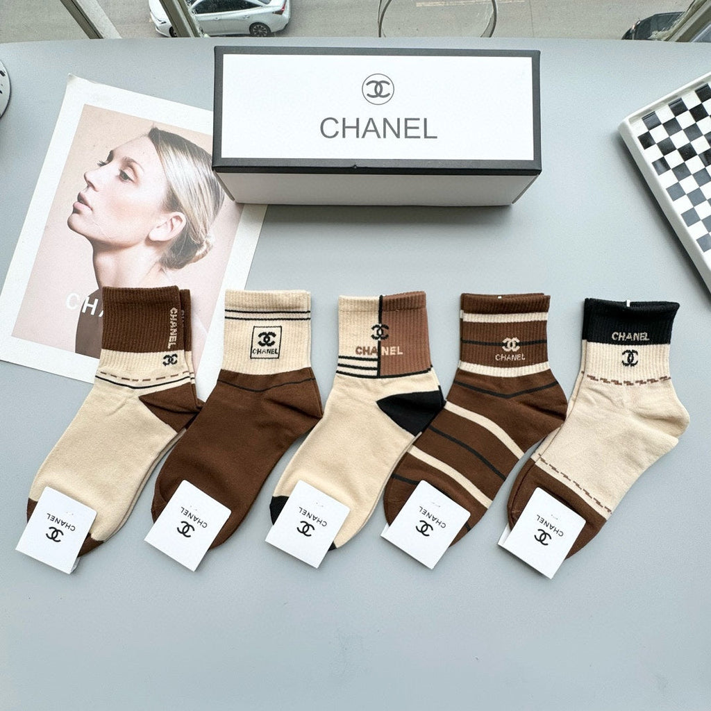 CHANEL LOW-CUT SOCKS 423898 (1 BOX)