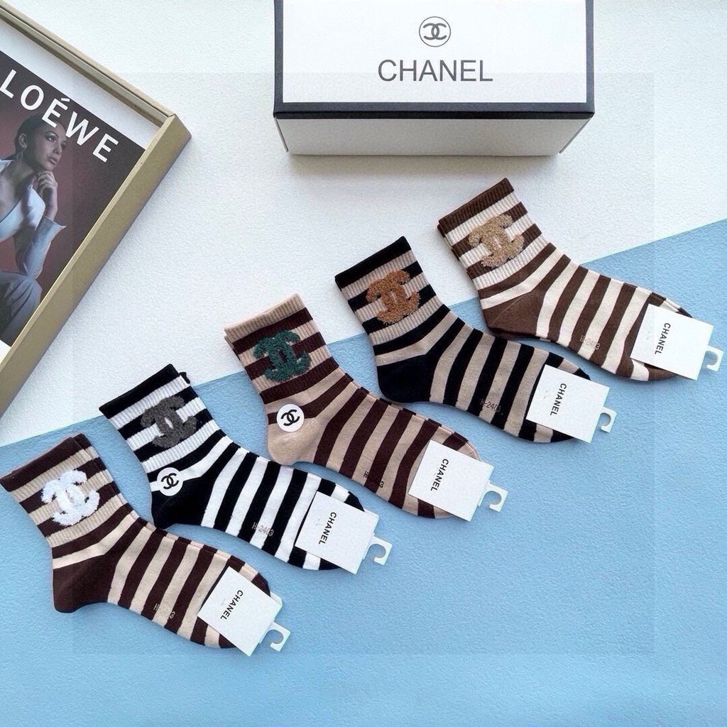 CHANEL LOW-CUT SOCKS 423922 (1 BOX)