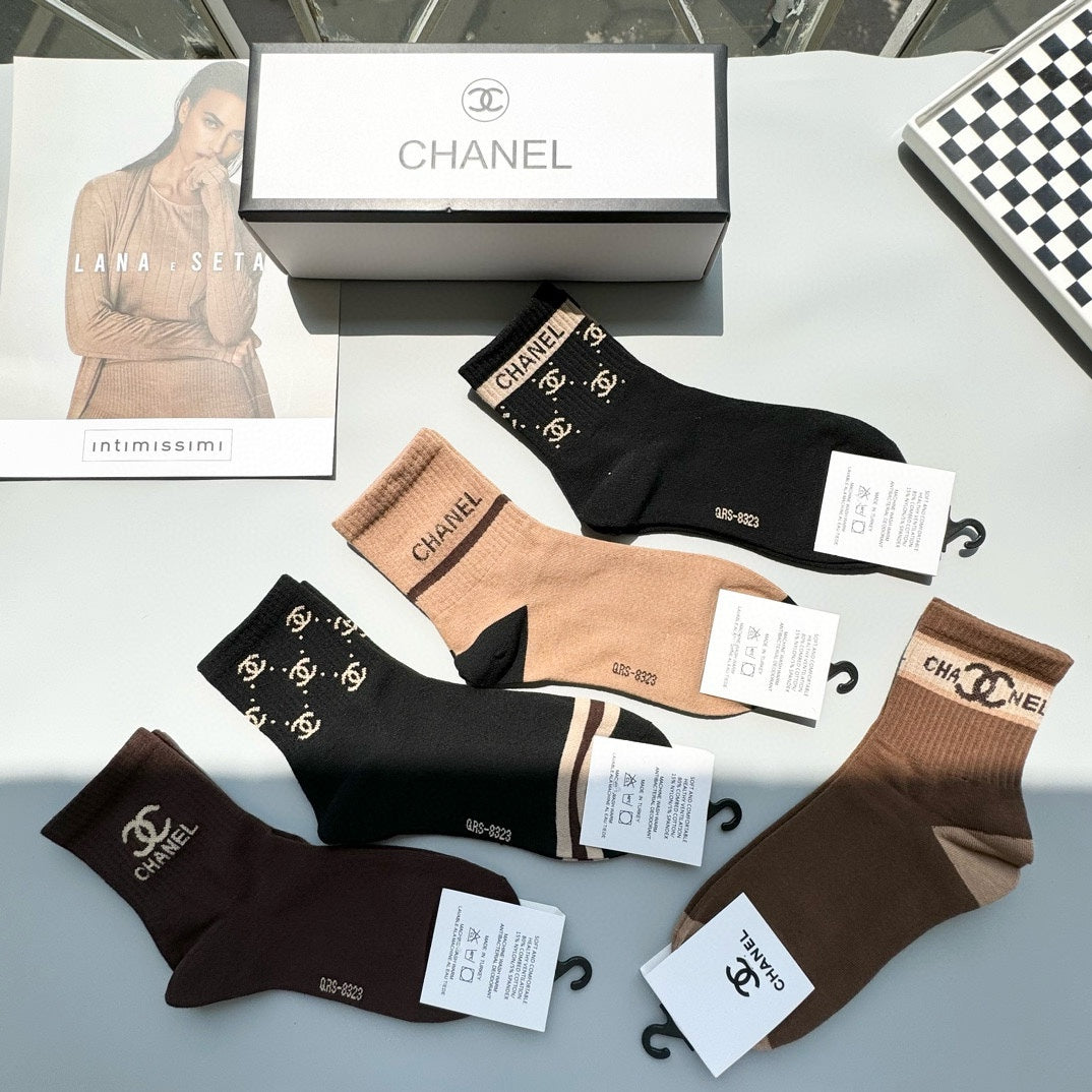 CHANEL ANKLE SOCKS 423689 (1 BOX)
