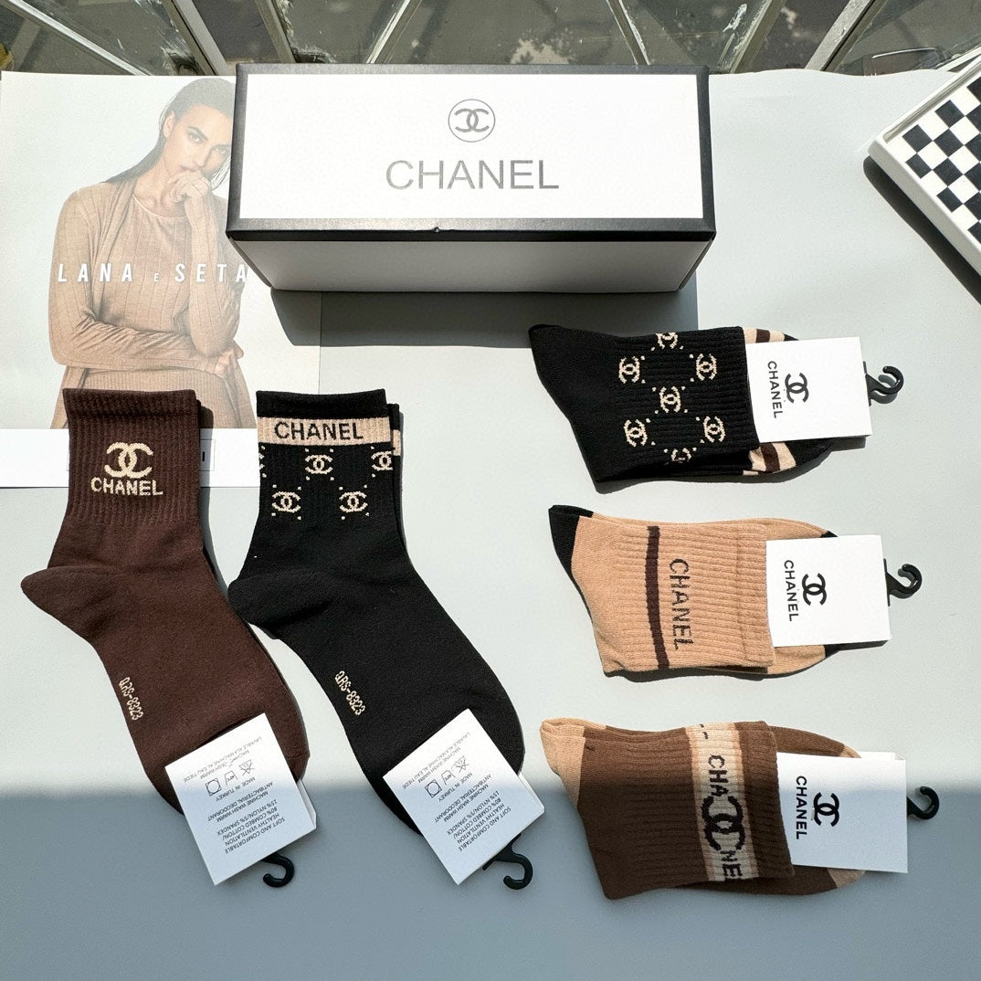 CHANEL ANKLE SOCKS 423689 (1 BOX)