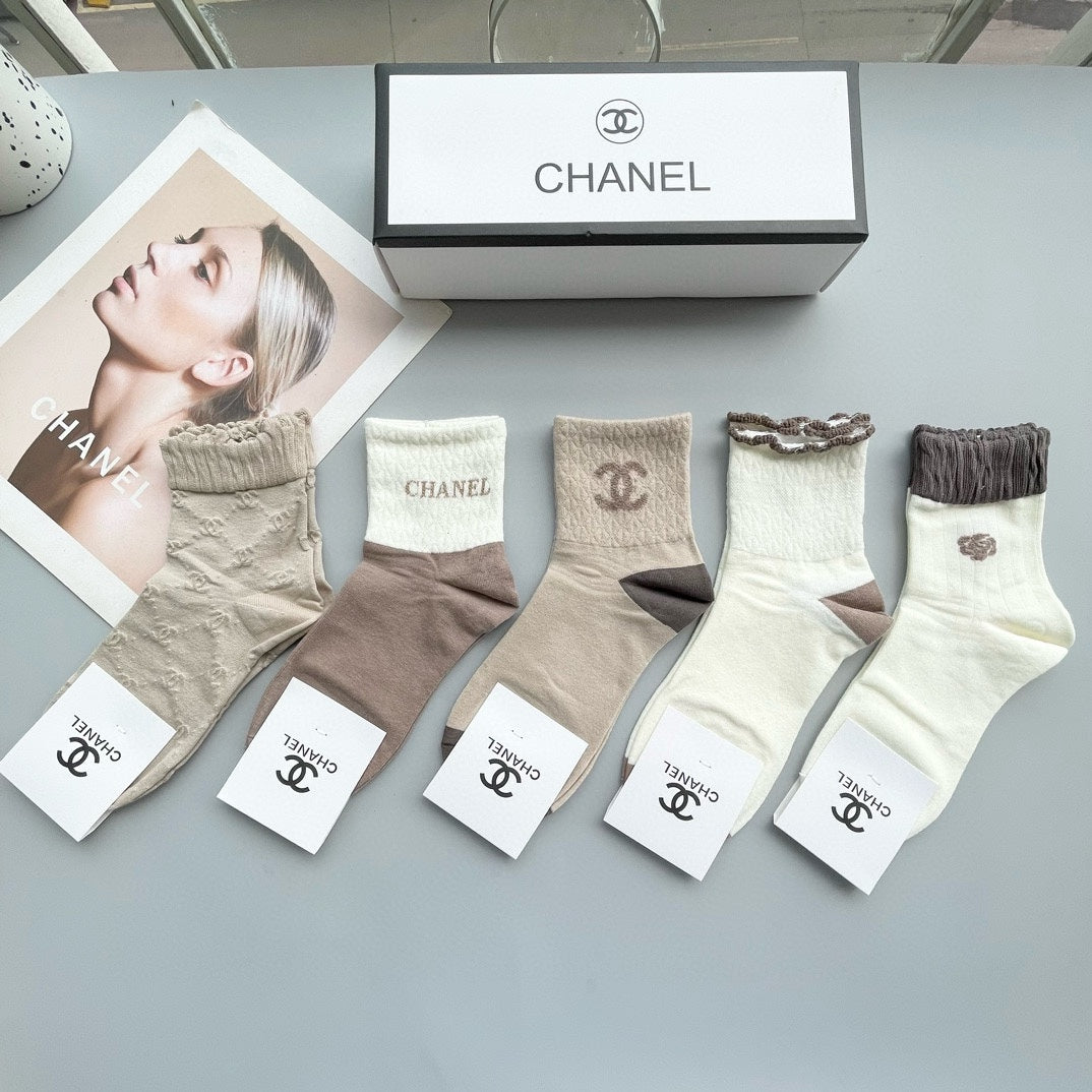 CHANEL LOW-CUT SOCKS 425570 ( 1 BOX )